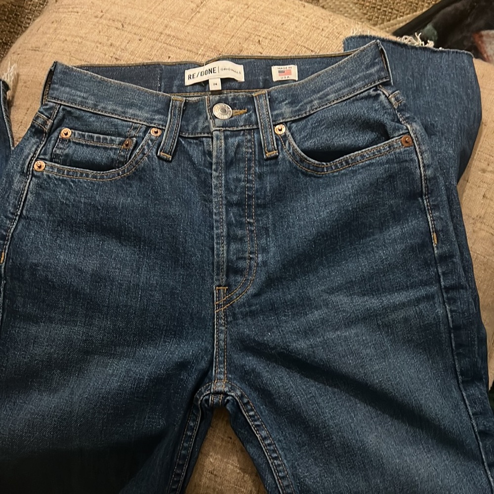 90s RE/DONE High Rise Ankle Crop Jean